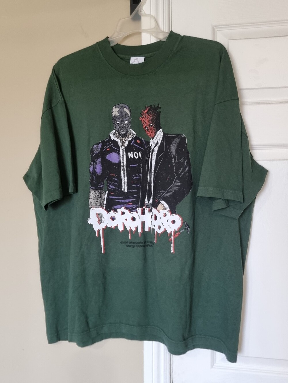 Oyasumi Designs mens xxl y2k Grafic Tee Dorohedoro  green T-shirt XXL Anime